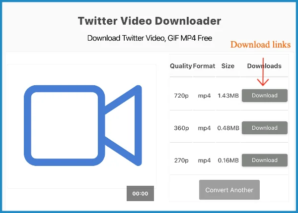 Download Twitter Videos Step 3